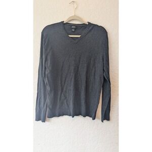 Alfani Men's Dark Gray V-Neck Long Sleeve‎ Sweater Regular Fit Size M